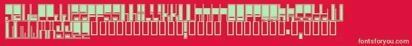 Cyberjim Font – Green Fonts on Red Background