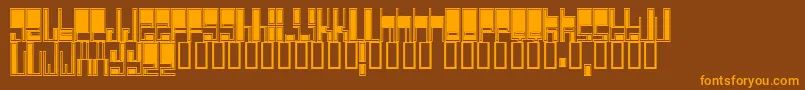 Cyberjim Font – Orange Fonts on Brown Background