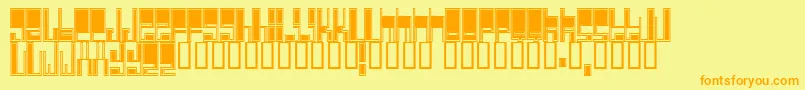Cyberjim Font – Orange Fonts on Yellow Background