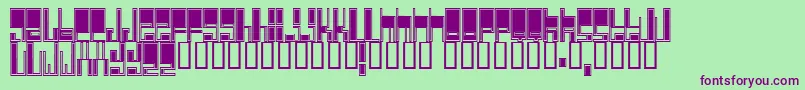 Cyberjim Font – Purple Fonts on Green Background