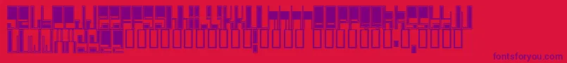 Cyberjim Font – Purple Fonts on Red Background