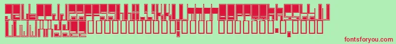 Cyberjim Font – Red Fonts on Green Background