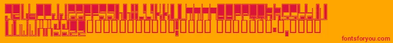 Cyberjim Font – Red Fonts on Orange Background