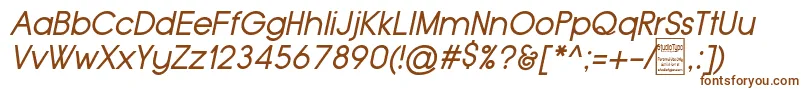 Шрифт TypoGroteskItalicDemo – коричневые шрифты на белом фоне