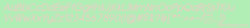 TypoGroteskItalicDemo Font – Pink Fonts on Green Background