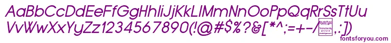 TypoGroteskItalicDemo Font – Purple Fonts on White Background