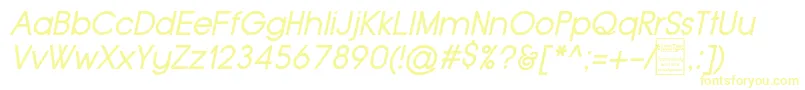 TypoGroteskItalicDemo-fontti – keltaiset fontit