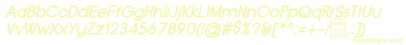 TypoGroteskItalicDemo Font – Yellow Fonts on White Background