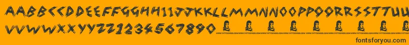 WreakHavoc Font – Black Fonts on Orange Background