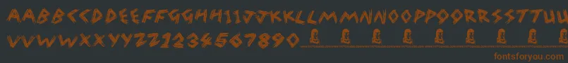 Шрифт WreakHavoc – коричневые шрифты на чёрном фоне