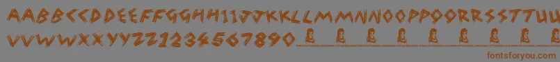 WreakHavoc Font – Brown Fonts on Gray Background