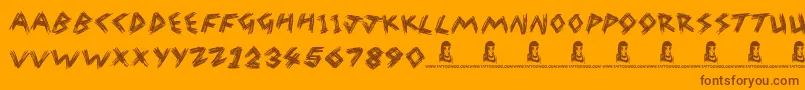 WreakHavoc Font – Brown Fonts on Orange Background