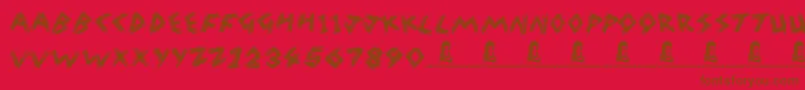 WreakHavoc Font – Brown Fonts on Red Background