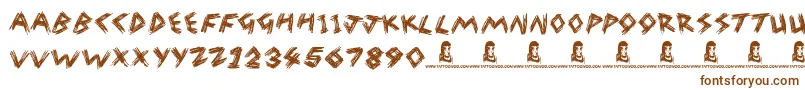 Шрифт WreakHavoc – коричневые шрифты на белом фоне