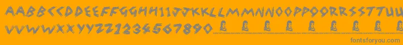 WreakHavoc Font – Gray Fonts on Orange Background