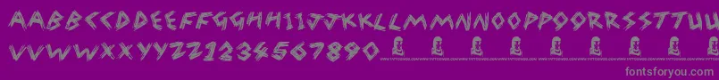 WreakHavoc Font – Gray Fonts on Purple Background