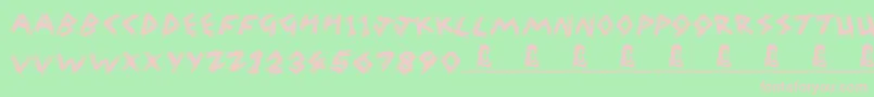 WreakHavoc Font – Pink Fonts on Green Background