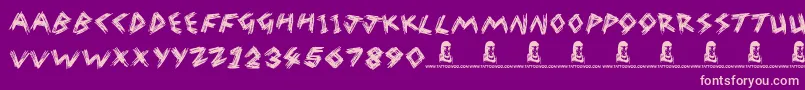 WreakHavoc Font – Pink Fonts on Purple Background