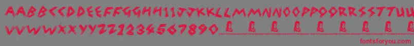 WreakHavoc Font – Red Fonts on Gray Background