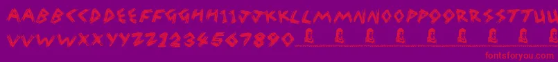 WreakHavoc Font – Red Fonts on Purple Background