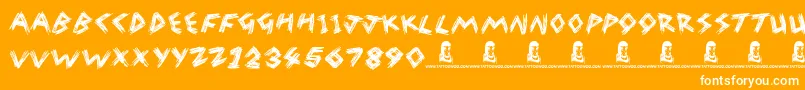 WreakHavoc Font – White Fonts on Orange Background