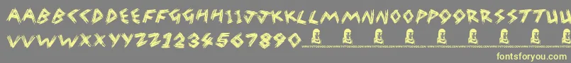 WreakHavoc Font – Yellow Fonts on Gray Background