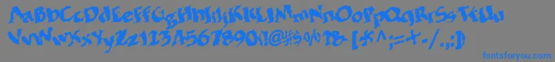 Police BohemianRegular – polices bleues sur fond gris