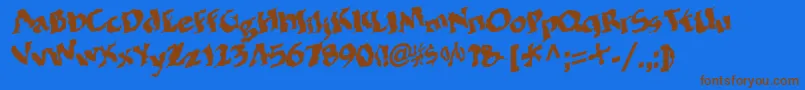BohemianRegular-fontti – ruskeat fontit sinisellä taustalla
