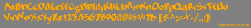 BohemianRegular Font – Orange Fonts on Gray Background