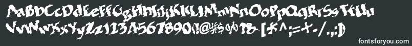 BohemianRegular Font – White Fonts on Black Background