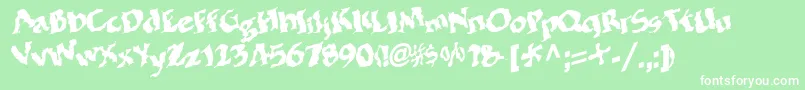 BohemianRegular Font – White Fonts on Green Background