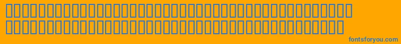 Tesshoustonsh Font – Blue Fonts on Orange Background