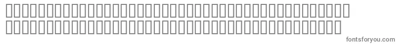 Tesshoustonsh-fontti – harmaat kirjasimet valkoisella taustalla
