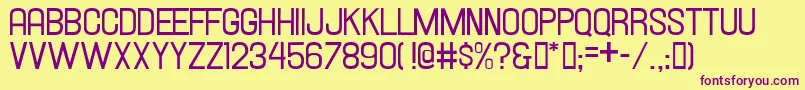 HallandaleJl Font – Purple Fonts on Yellow Background