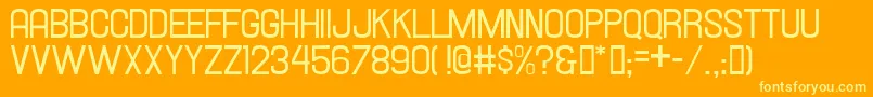 HallandaleJl Font – Yellow Fonts on Orange Background