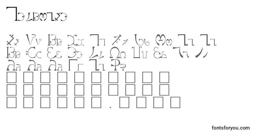 Schriftart Enochian – Alphabet, Zahlen, spezielle Symbole