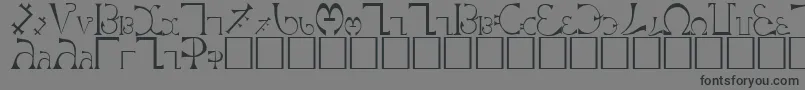 Enochian Font – Black Fonts on Gray Background