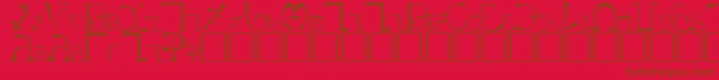 Enochian Font – Brown Fonts on Red Background