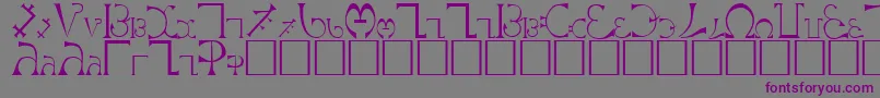 Enochian Font – Purple Fonts on Gray Background
