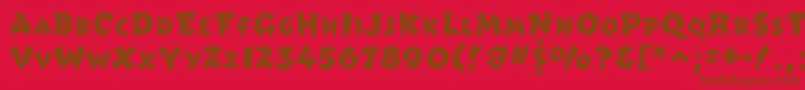Czcionka Romulus – brązowe czcionki na czerwonym tle