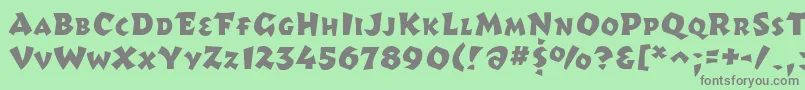 Romulus-Schriftart – Graue Schriften auf grünem Hintergrund