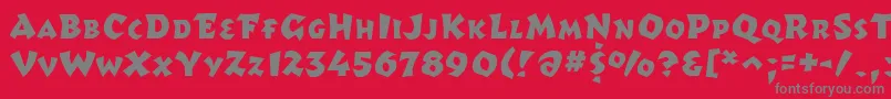 Romulus Font – Gray Fonts on Red Background