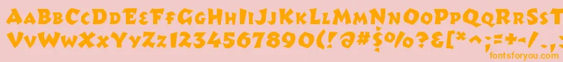 Romulus Font – Orange Fonts on Pink Background