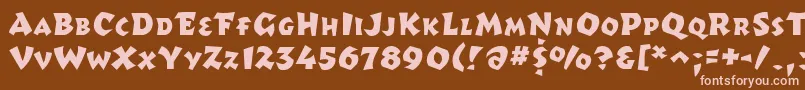 Romulus Font – Pink Fonts on Brown Background