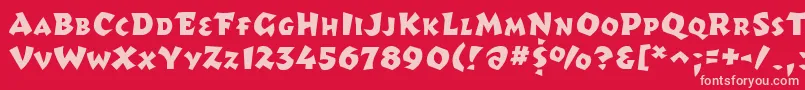 Romulus Font – Pink Fonts on Red Background