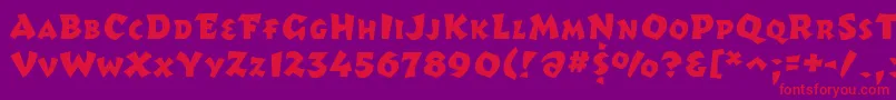 Romulus Font – Red Fonts on Purple Background