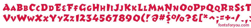Romulus Font – Red Fonts on White Background