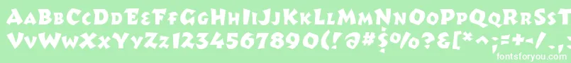 Romulus Font – White Fonts on Green Background