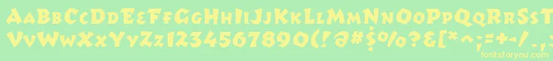 Шрифт Romulus – жёлтые шрифты на зелёном фоне
