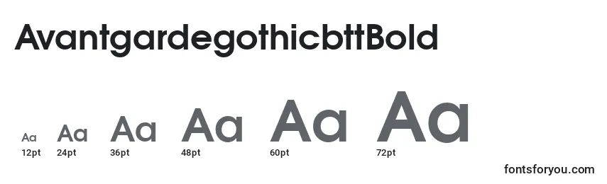 AvantgardegothicbttBold Font Sizes